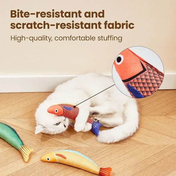 Cat Toy Catnip 3D Simulation Fish Goldfish Kitten Toys Pillowfish Interactive Sounding Cat Chew Bite Plush Toys Cat Supplies - Image 6