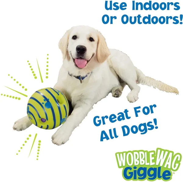 Wobble Wag Giggle Glow Ball Interactive Dog Toy Fun Giggle Sounds When Rolled or Shaken Pets Know Best As Seen On TV - Image 6