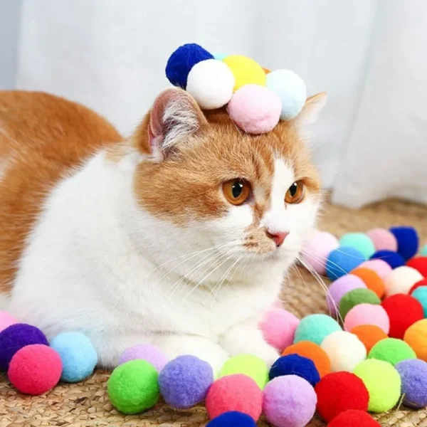 Plush Ball Shooting Gun Cat Toys Interactive Kittens Mini Pompoms Launcher Games Pet Accessories Supplies Indoor Cats Self Play - Image 6