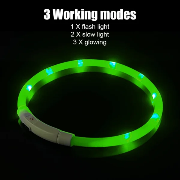 Night Safety Flashing Glow Collar Night Luminous Charge Collar Led Usb Dog Collar Pet Accessories Dog Accessories - Image 5