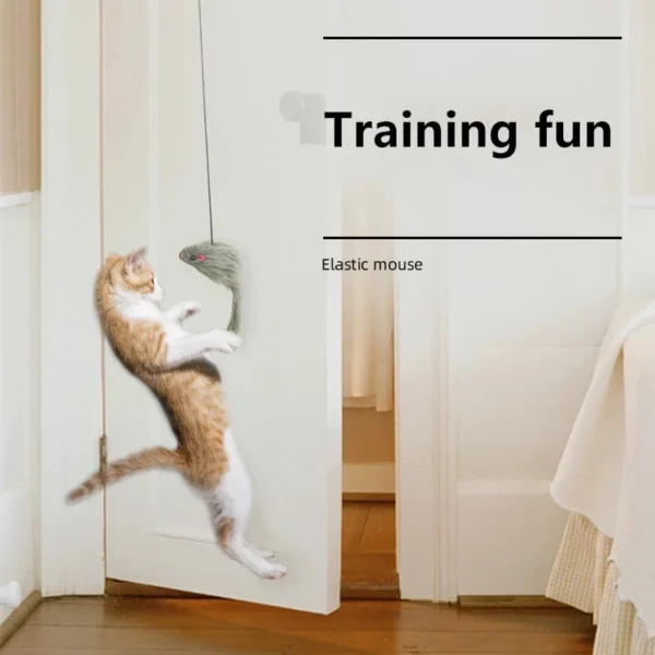 Interactive Cat Toy Hanging Clip Door Plush Mouse Self-hi Hanging Door Elastic Funny Cat Toy Juguetes Para Gatos Rascador Gato - Image 3