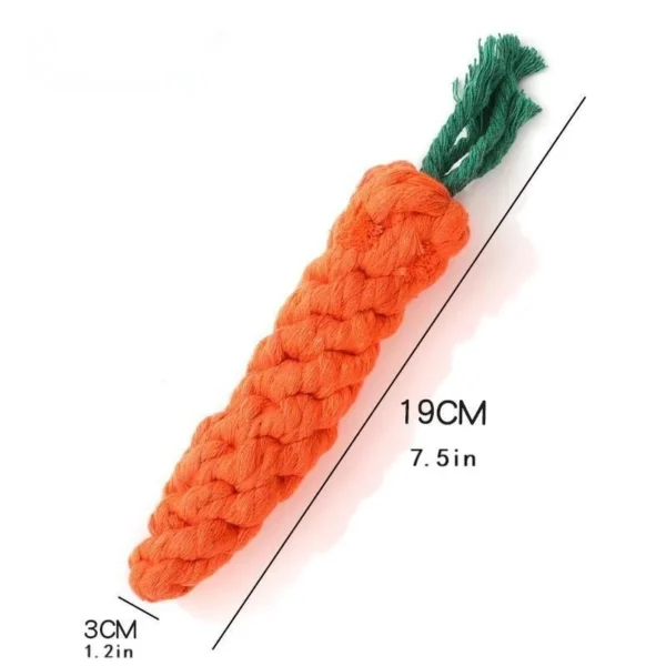 1pc Pet Knot Toy for Dog and Cat Carrot Shape Dog Chew Toys Cotton Rope Toys for Indoor Dogs Cat Toys Dog Accessories - Image 5