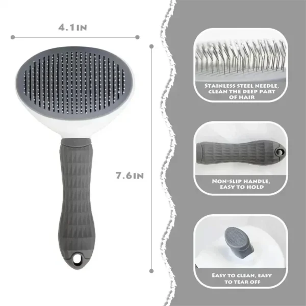 Pet Dog Brush Cat Comb Self Cleaning Pet Hair Remover Brush For Dogs Cats Grooming Tools Pets Dematting Comb Dogs Accessories - Image 4