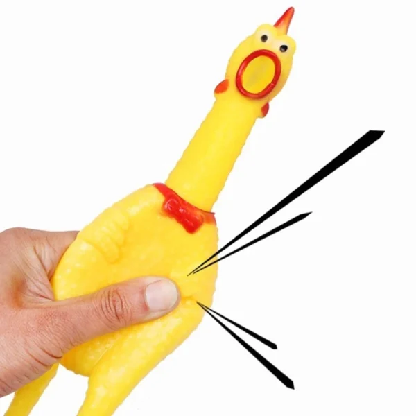 Screaming Chicken Dog Toy Squeeze Squeaky Dog Toys Interactive Puppy Toys Cleaning Teeth Chew Toys for Dogs Pet Supplies 1pcs - Image 4