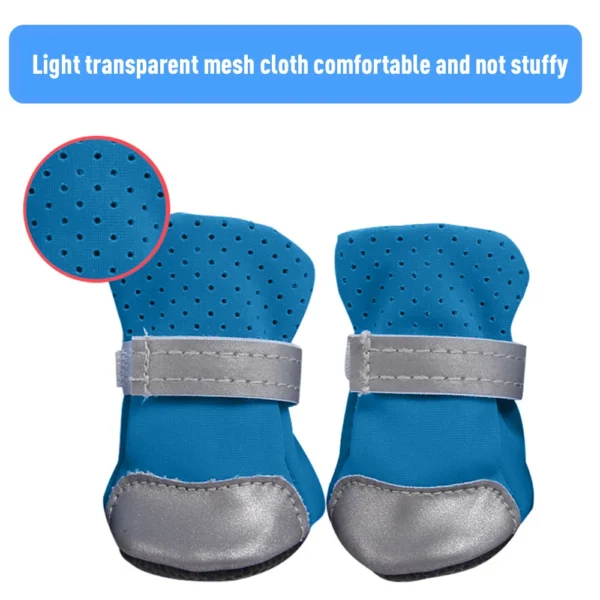 Breathable Reflective Dog Shoes Pomeranian Teddy Bear Soft Soled Shoes Small Dog Puppy Breathable Foot Cover Thin Edition - Image 4