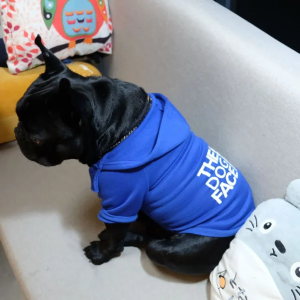 Pet Dog Hoodies Autumn and Winter Season Large Dog Clothes Dog Face Text Pattern French Bulldog Labrador Jacket Clothing - Image 4