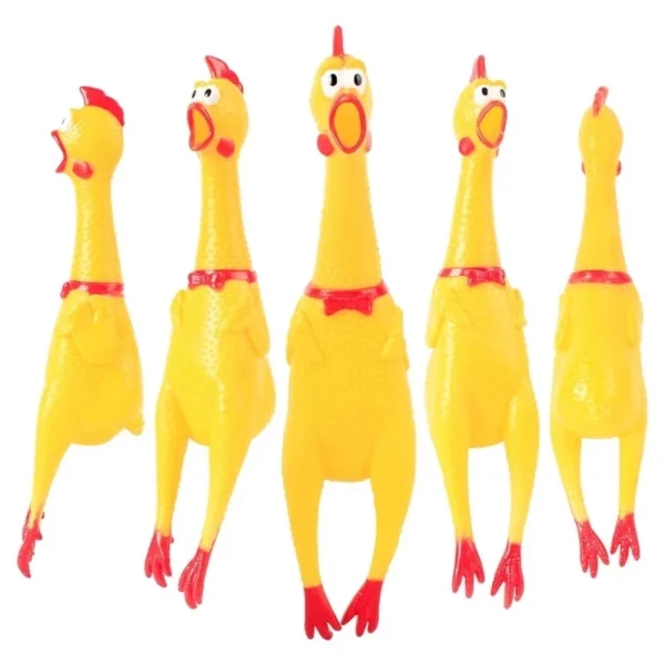 Screaming Chicken Dog Toy Squeeze Squeaky Dog Toys Interactive Puppy Toys Cleaning Teeth Chew Toys for Dogs Pet Supplies 1pcs - Image 5