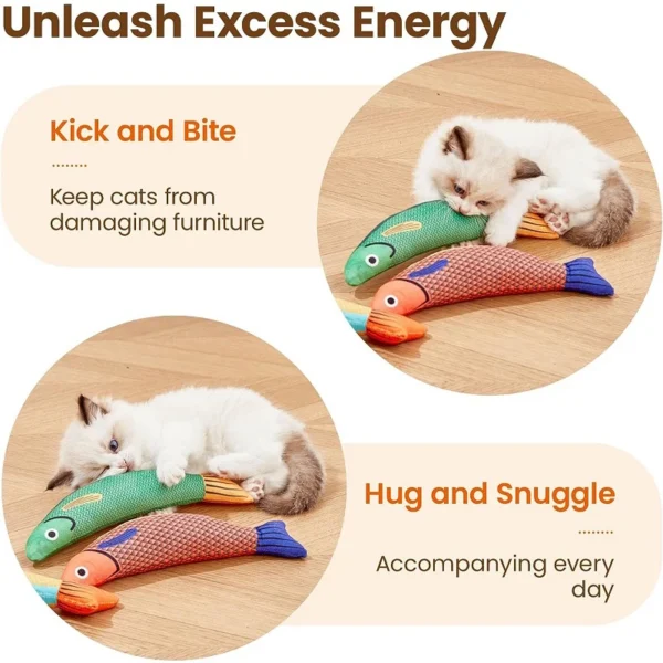 Cat Toy Catnip 3D Simulation Fish Goldfish Kitten Toys Pillowfish Interactive Sounding Cat Chew Bite Plush Toys Cat Supplies - Image 5