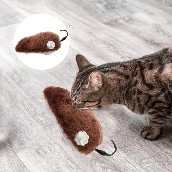 Cat Toy Clockwork Simulation Mice Battery Free Durable Indoor Cats Get High Relieve Boredom Interactive Plush Toys Pet Supplies - Image 3