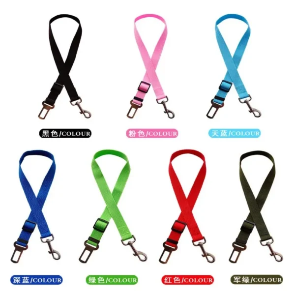 Adjustable Pet Cat Dog Car Seat Belt Pet Seat Vehicle Dog Harness Lead Clip Safety Lever Traction Dog Collars Dogs Accessoires - Image 4