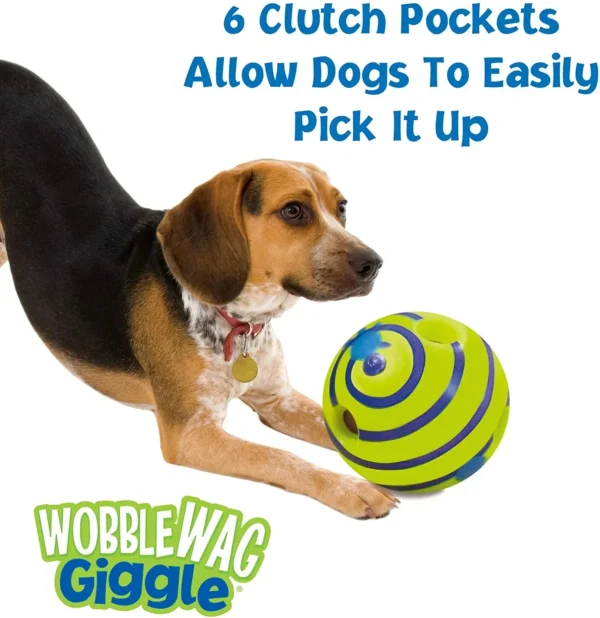 Wobble Wag Giggle Glow Ball Interactive Dog Toy Fun Giggle Sounds When Rolled or Shaken Pets Know Best As Seen On TV - Image 4