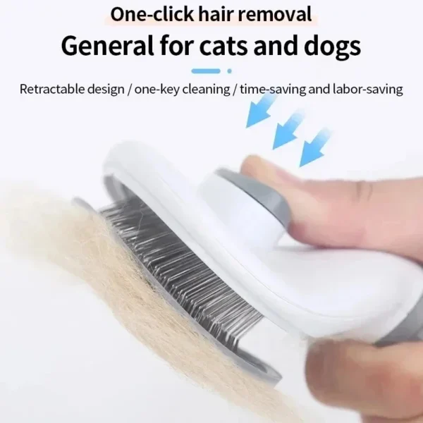 Pet Dog Brush Cat Comb Self Cleaning Pet Hair Remover Brush For Dogs Cats Grooming Tools Pets Dematting Comb Dogs Accessories - Image 2