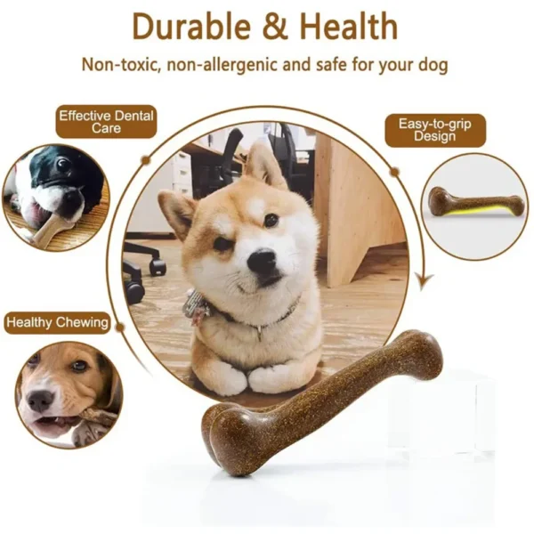 Dog Bone Chews Toys Nearly Indestructible Natural Non-Toxic Anti-bite Puppy Toys For Small Medium Large Dog Pet Chew Game Dental - Image 2