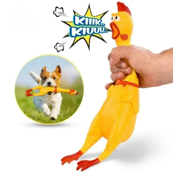 Screaming Chicken Dog Toy Squeeze Squeaky Dog Toys Interactive Puppy Toys Cleaning Teeth Chew Toys for Dogs Pet Supplies 1pcs - Image 2