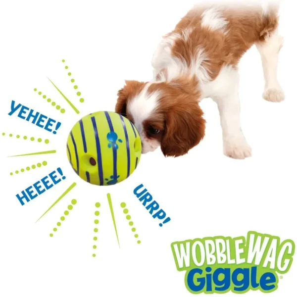 Wobble Wag Giggle Glow Ball Interactive Dog Toy Fun Giggle Sounds When Rolled or Shaken Pets Know Best As Seen On TV - Image 5