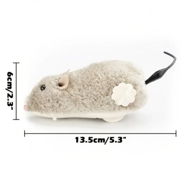 Cat Toy Clockwork Simulation Mice Battery Free Durable Indoor Cats Get High Relieve Boredom Interactive Plush Toys Pet Supplies - Image 6