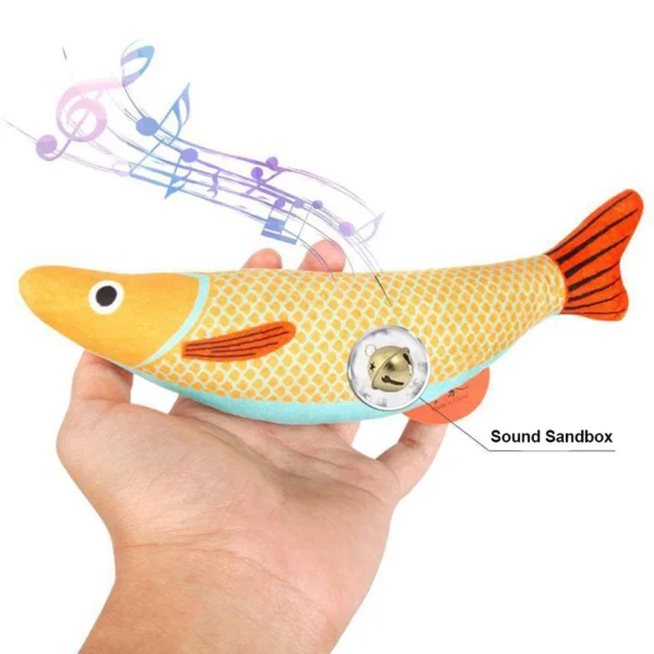 Cat Toy Catnip 3D Simulation Fish Goldfish Kitten Toys Pillowfish Interactive Sounding Cat Chew Bite Plush Toys Cat Supplies - Image 2