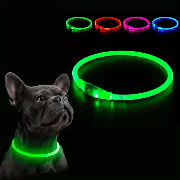 Pet Dog LED Light Collar Luminous Anti-Lost Dog Collar USB Rechargeable Dog Necklace Collar - Image 6