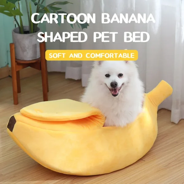 Banana Cat Bed House Funny Cute Cozy Cat Mat Beds Warm Durable Portable Pet Basket Kennel Dog Cushion Cat Supplies Multicolor - Image 3