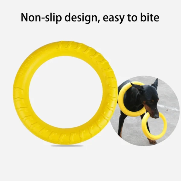 Dog Toys Pet Flying Disk Training Ring Puller Anti-Bite Floating Interactive Supplies Dog Toys Aggressive Chewing - Image 5