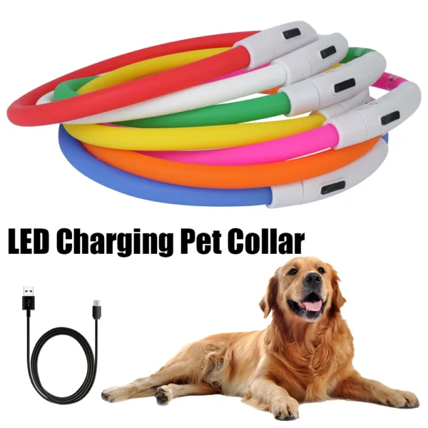 Night Safety Flashing Glow Collar Night Luminous Charge Collar Led Usb Dog Collar Pet Accessories Dog Accessories